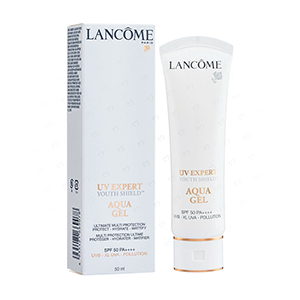 ژل ضد آفتاب بی رنگ لانکوم SPF50 مدل AQUA GEL مناسب انواع پوست حجم 50 میلی لیترLANCOME